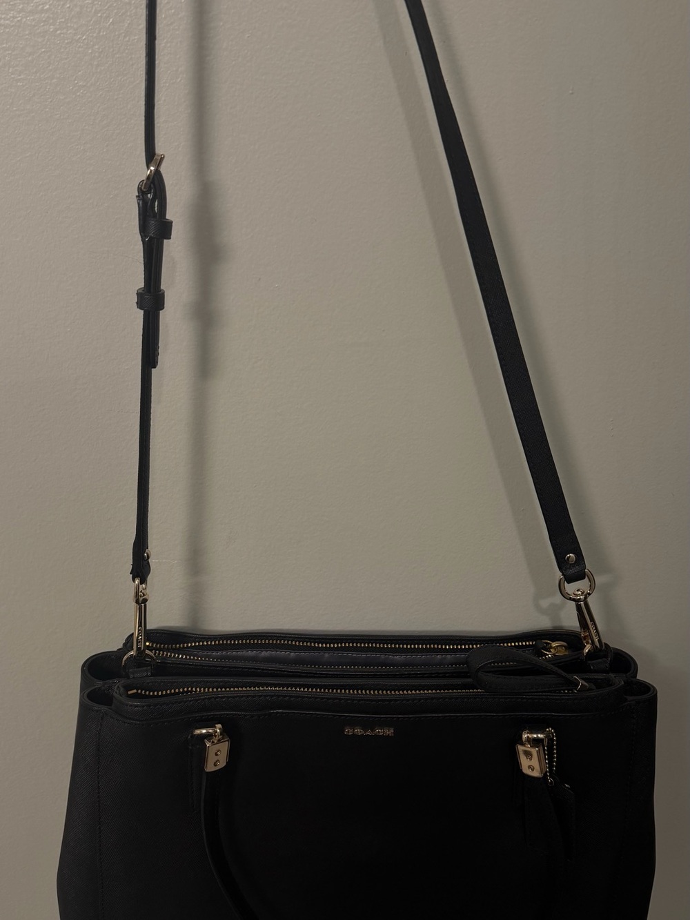 Coach Black Crossbody Bag with Gold Hardware